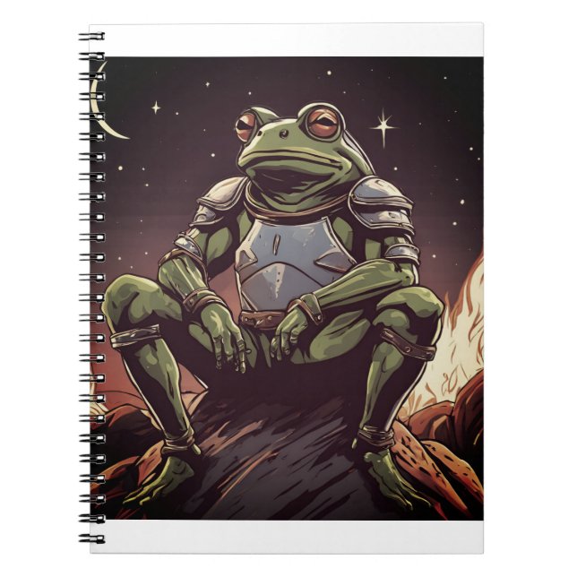 MMA | Galactic Frog Warrior Sticker Notebook (Front)