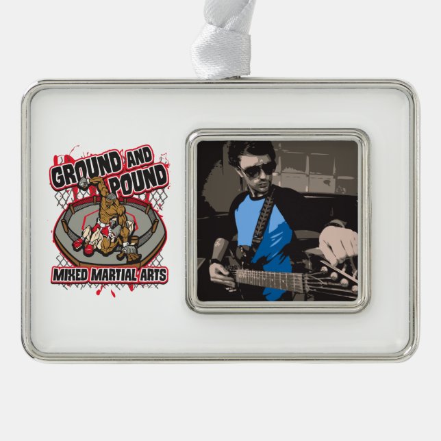 MMA Ground and Pound Christmas Ornament (Front)