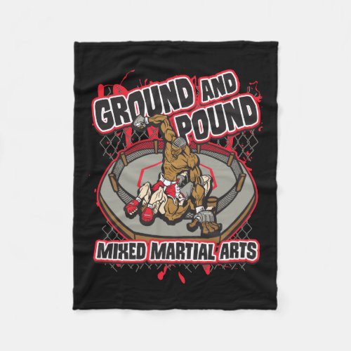 MMA Ground and Pound Fleece Blanket