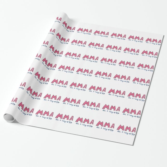 MMA It's a Way of Life Wrapping Paper (Unrolled)