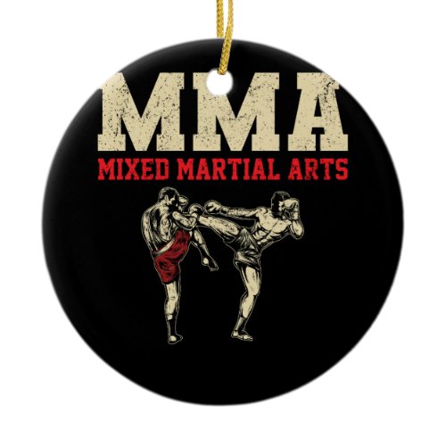 Mma Kickboxing Fighter Mixed Martial Art Fighting  Ceramic Ornament