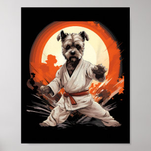 Mma Miniature Schnauzer Dog Karate Men Women Kids Poster