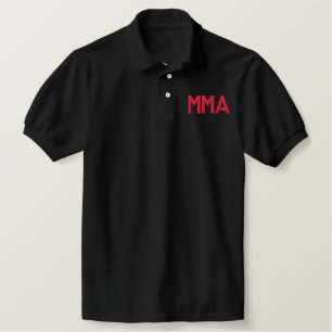 "MMA" MIXED MARTIAL ARTS EMBROIDERED POLO SHIRT