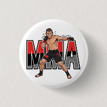 MMA Mixed Martial Arts Fighter Button Pin
