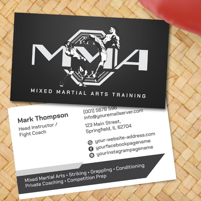 MMA - Mixed Martial Arts Training Business Card (Creator Uploaded)
