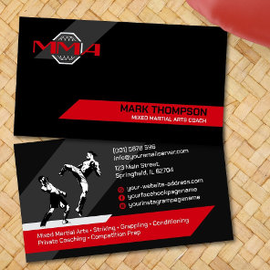 MMA - Mixed Martial Arts Training Business Card