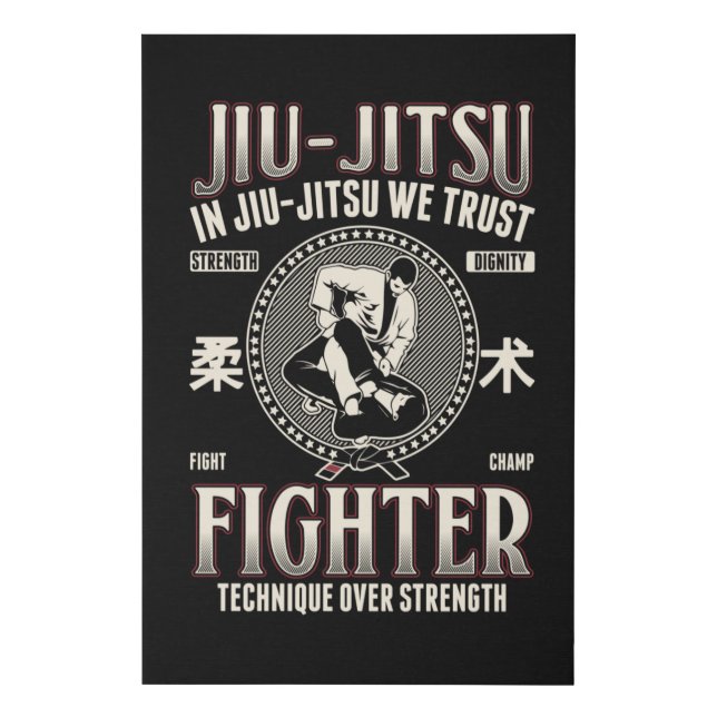 MMA Muay Thai Kickboxing Boxing Karate Faux Canvas Print (Front)