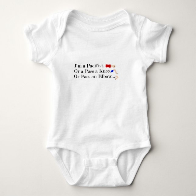 MMA Pacifist Humor Design Baby Bodysuit (Front)