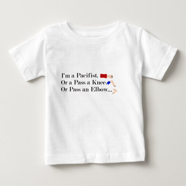MMA Pacifist Humor Design Baby T-Shirt (Front)