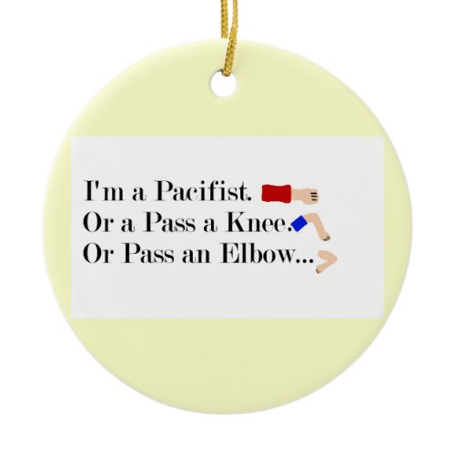 MMA Pacifist Humor Design Ceramic Ornament