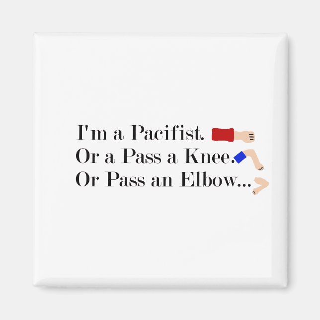MMA Pacifist Humor Design Magnet (Front)