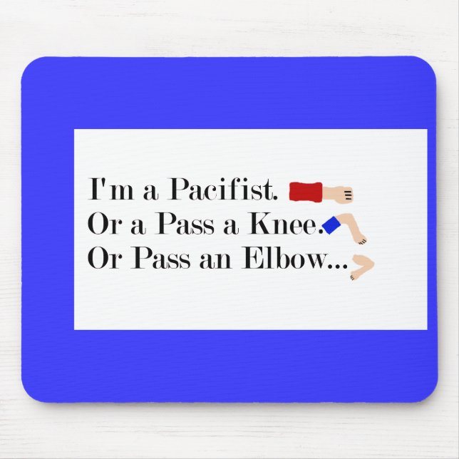 MMA Pacifist Humor Design Mouse Pad (Front)