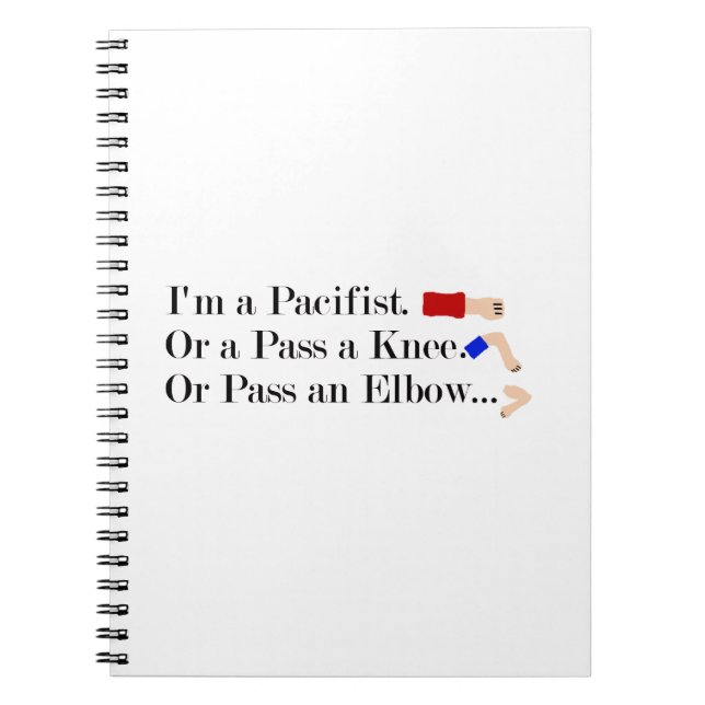 MMA Pacifist Humor Design Notebook (Front)