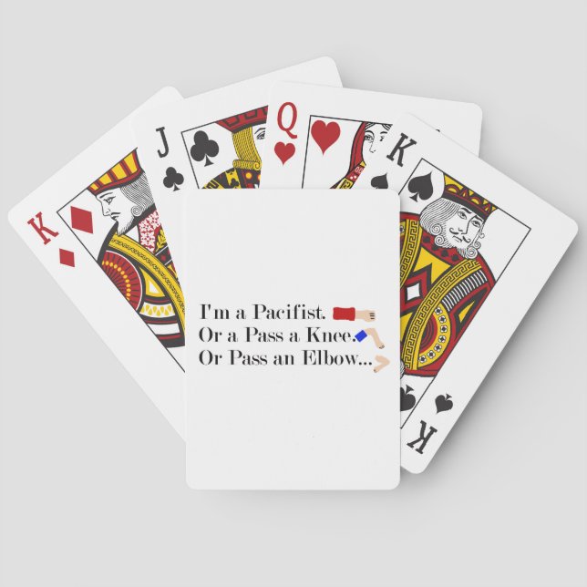 MMA Pacifist Humor Design Poker Cards (Back)