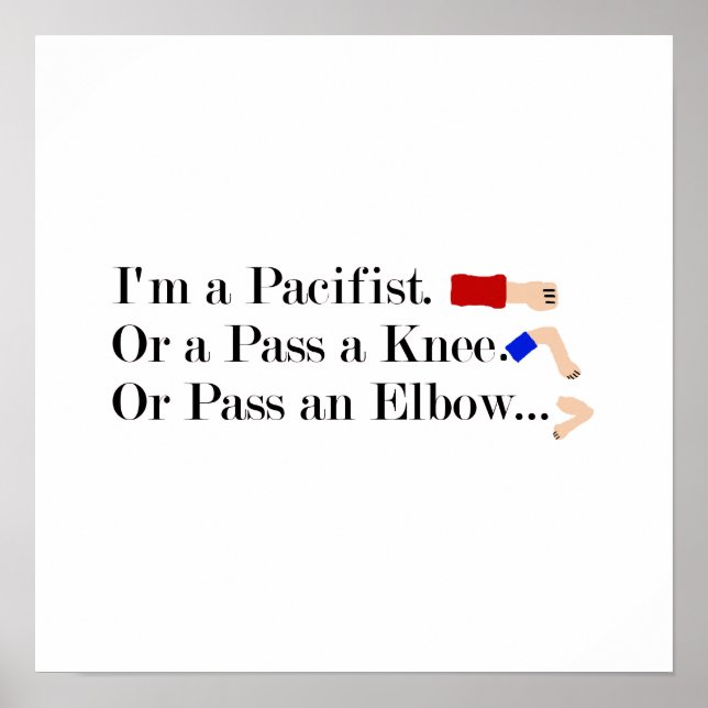 MMA Pacifist Humor Design Poster (Front)