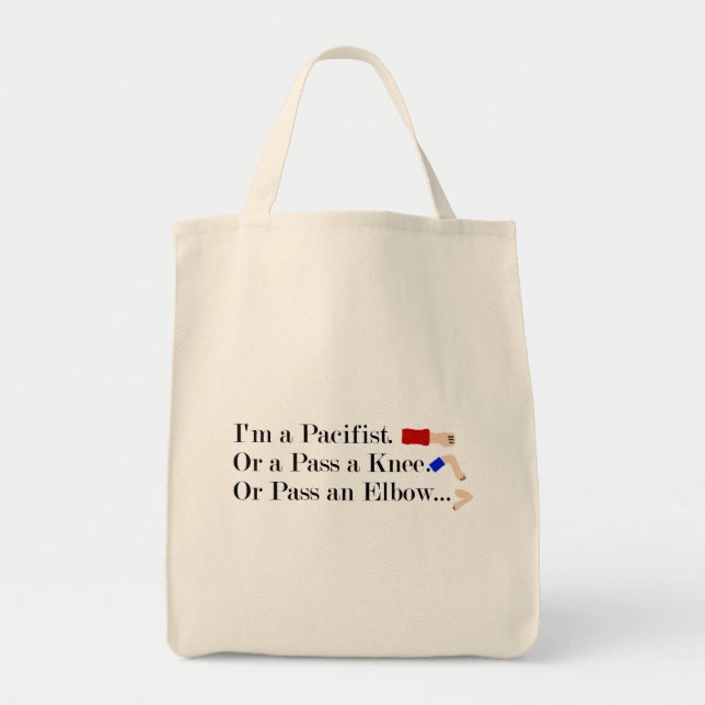 MMA Pacifist Humor Design Tote Bag (Front)