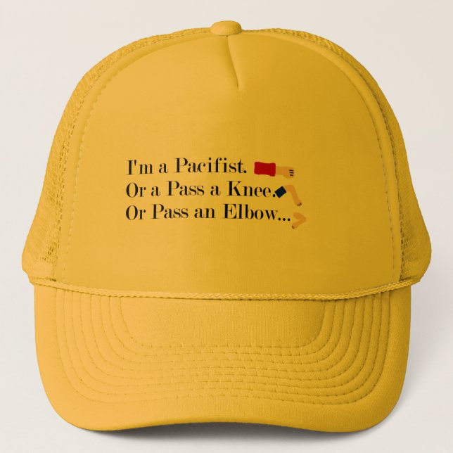 MMA Pacifist Humor Design Trucker Hat (Front)