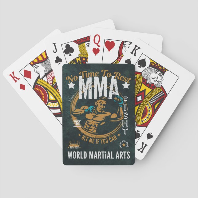 MMA Playing Cards - No Time To Rest (Back)