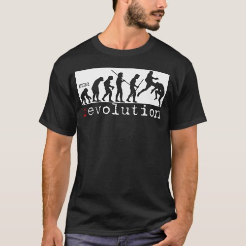 MMA Revolution _ Evolution Chart Dark T_shirt