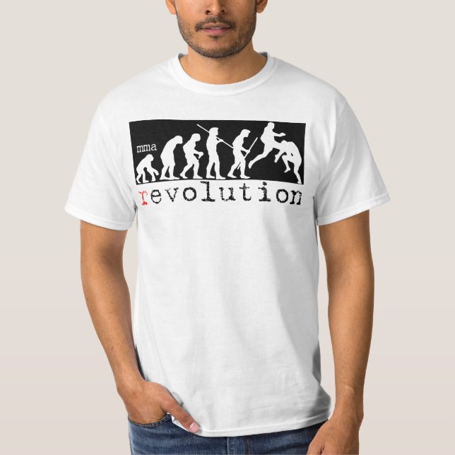 MMA Revolution - Evolution Chart Strip T-shirt (Front)