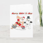 Mma Santa Vs The Yeti Snow Monster Holiday Card at Zazzle
