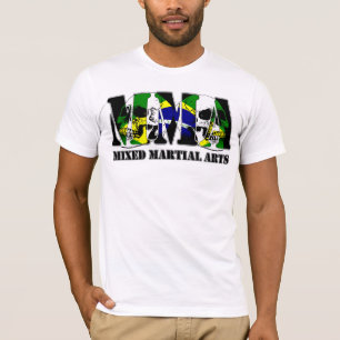 MMA Skull Brazil Flag T-Shirt