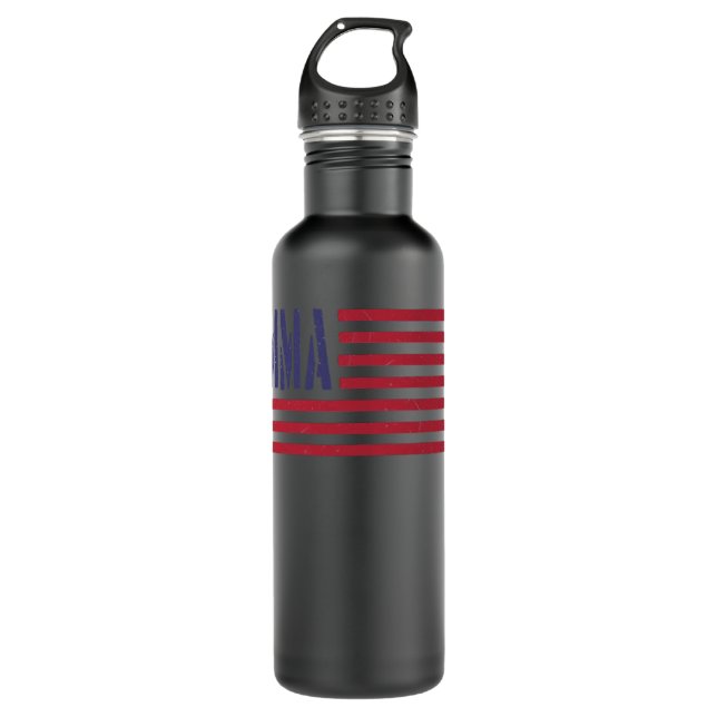MMA USA Flag Classic T Shirt Stainless Steel Water Bottle (Front)