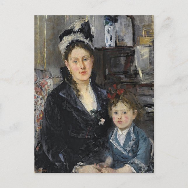 Mme Boursier and Her Daughter | Berthe Morisot Postcard (Front)