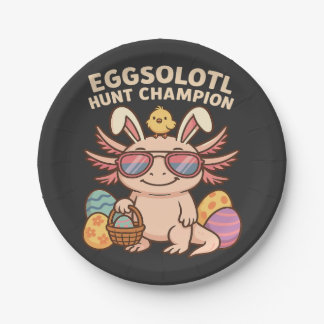 mmended): Eggsolotl Hunt Champion – Funny Cute Axo Paper Plates
