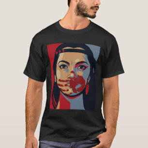 Mmiw Awareness Indigenous Woman Art Stolen Sisters T-Shirt
