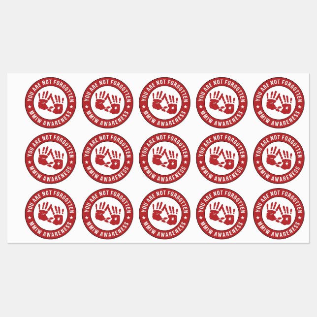 MMIW Awareness You are not forgotten Labels (Sheet)