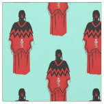 MMIW Kwe with Red Hand Pattern Turquoise Fabric