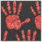 MMIW Red Hand Jeweled Pattern Black