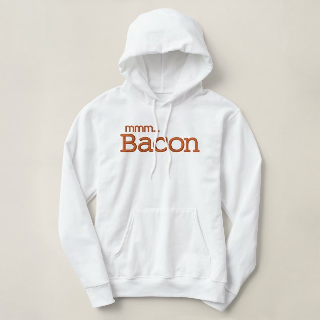 MMM ... Bacon Love Embroidered Hoodie (Design Front)