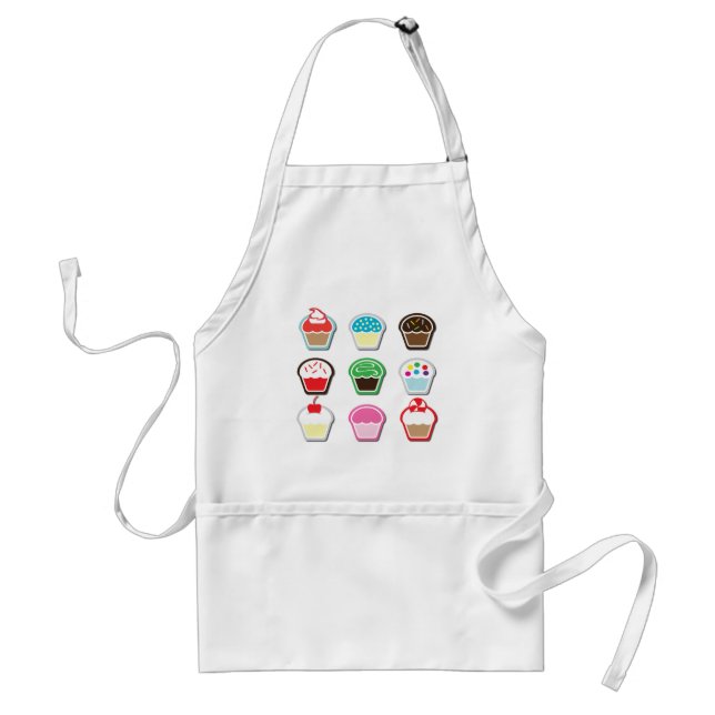 Mmm, Cupcakes! Adult Apron (Front)