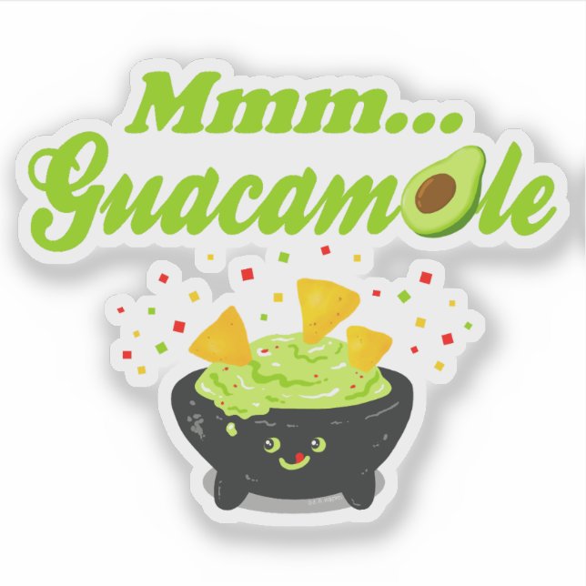 Mmm Guacamole Sticker (Front)
