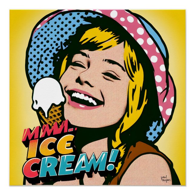 "Mmm.. ice cream!" Poster (Front)