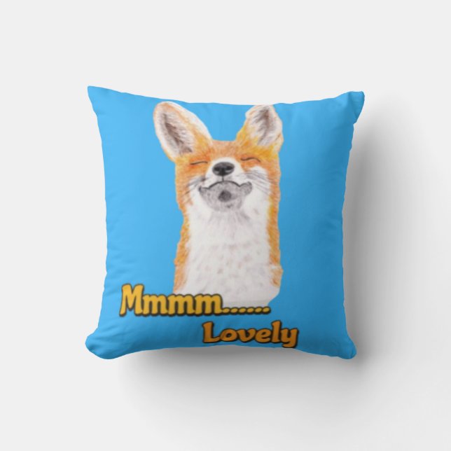 mmm Lovely Throw Pillow (Front)