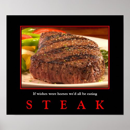 MMM  STEAK    sutible for portfolio and small Poster