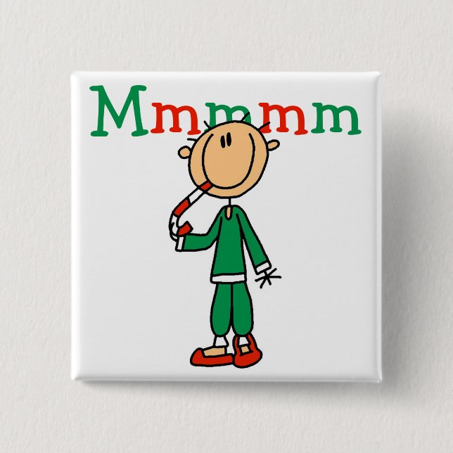 Mmmm Candy Canes Tshirts and Gifts Pinback Button (Front)
