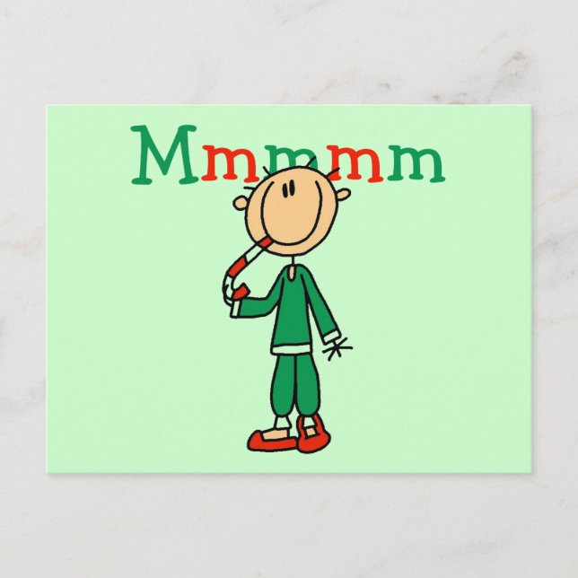 Mmmm Candy Canes Tshirts and Gifts Postcard (Front)