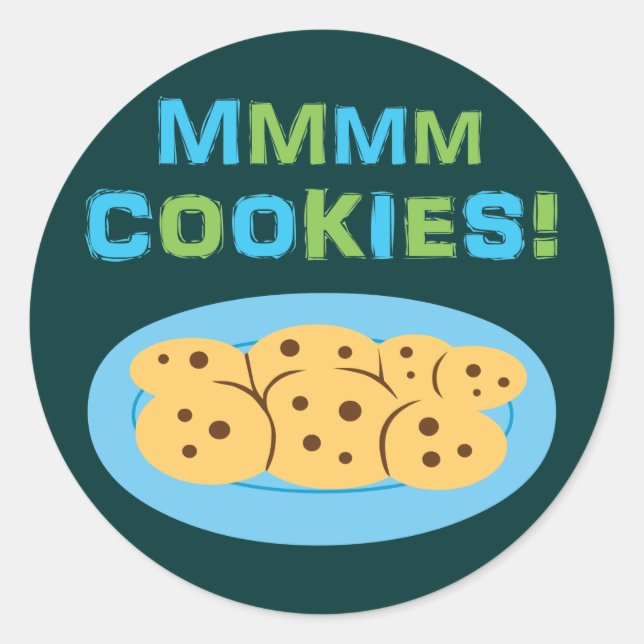 Mmmm Cookies! Classic Round Sticker (Front)