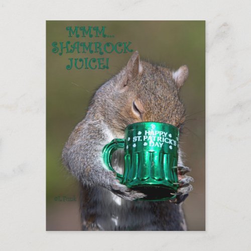 MMMM SHAMROCK JUICE POSTCARD