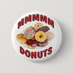 MMMMM DONUTS PINBACK BUTTON