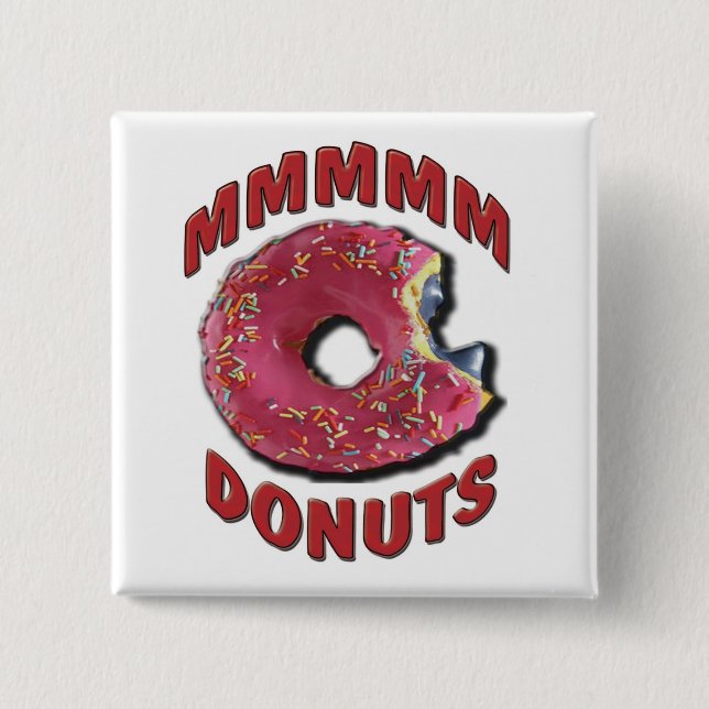 MMMMM DONUTS PINBACK BUTTON (Front)