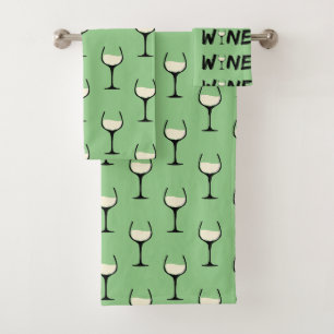 Mmmmmm White Wine Bath Towel Set