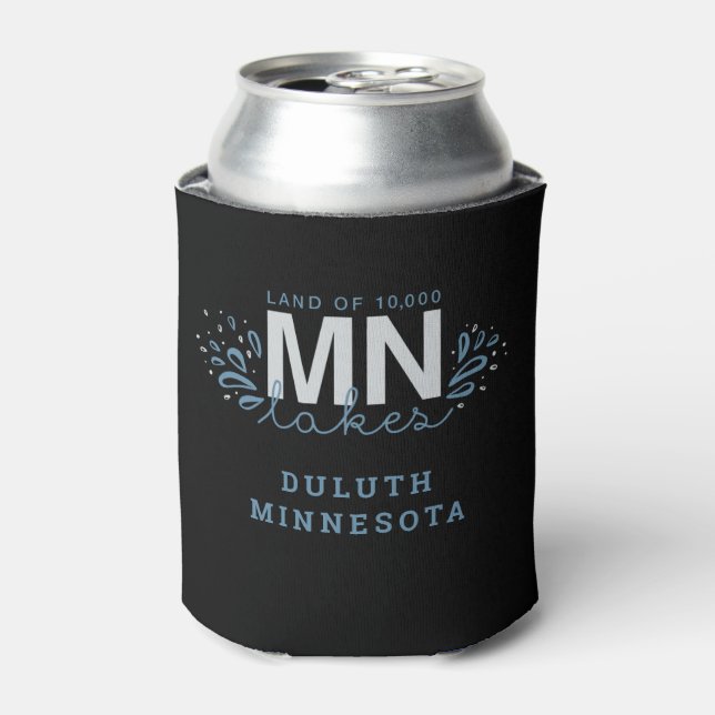 MN 10K Lakes Splash Black Can Cooler (Can Front)