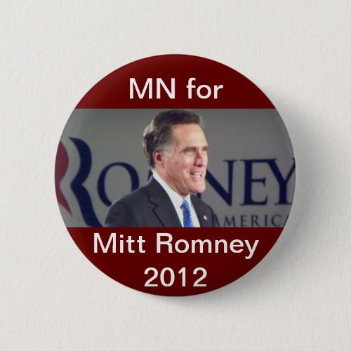 MN for Mitt Romney 2012 Political Button