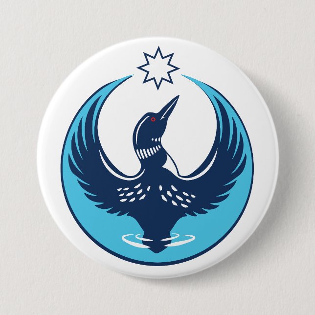 MN Loon Rising Button (Front)