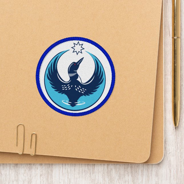 MN Loon Rising Patch (On Folder)